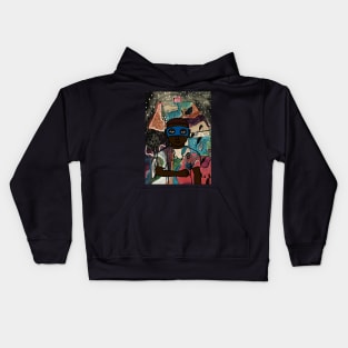 God NFT - Mysterious Male Character in a Night Scene Kids Hoodie